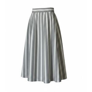 Vintage 70s 80s ILGWU Union Label Stripe A-Line Midi Skirt Size S | USA Made